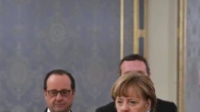 Merkel und Hollande bei Putin