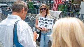 Eine-Frau-Demo gegen den Oberbürgermeister