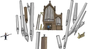 Am Spieltisch mit  lauter Pfeifen  