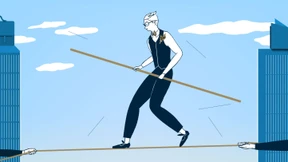 Balanceakt mit Jobaussicht