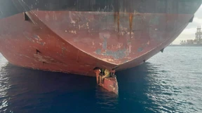 Elf Tage auf Ruderblatt eines Tankers überlebt