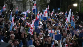 Protest für ein unabhängiges europäisches Georgien