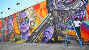 Graffiti für Schwarzenegger in New York