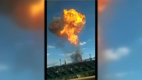 Hier explodiert eine Alkoholfabrik