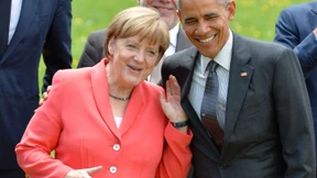Barack entlockt Freundin Angela mehr Lachen als Merkel-Rauten