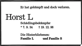 „Zwei nimmermüde Hände haben aufgehört zu schlagen “