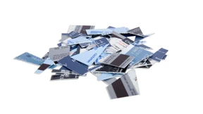 Ozeanplastik für die Kreditkarte