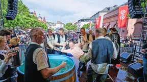 Dudelsäcke und Druckstöcke