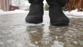 Warnung vor Glatteis