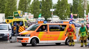 Schwerer Unfall überschattet Autoshow in Hannover