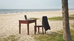 Arbeiten am Strand erlaubt