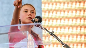 Greta Thunberg beim globalen Klimastreik in New York