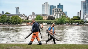 Müllberge am Morgen danach