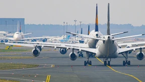 Frankfurter Airport wird zum Flugzeug-Parkplatz