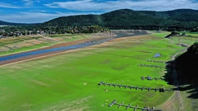 Die Dürre hat den Edersee fast verschwinden lassen