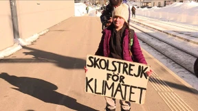 Junge Aktivistin in Davos