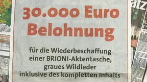 30.000 Euro Belohnung für verschwundene Tasche