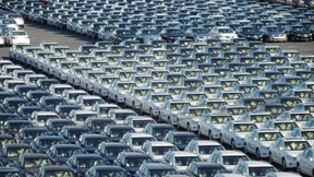 Exporte schrumpfen im Rekordumfang