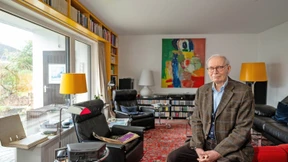 Peter Baumeister war der Bankier am Schlagzeug