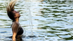 Abkühlung vor dem Hitze-Tag