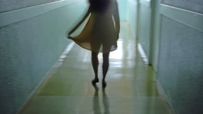 Spitzenschuhe mit Klingen