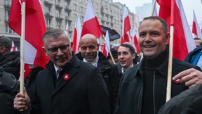 Nawrocki läuft beim rechten Unabhängigkeitsmarsch mit