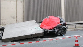 Ermittlungen wegen umgestürzter Lärmschutzwand auf A3