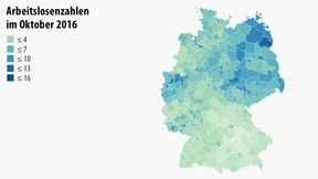 Arbeitslosenzahlen im Oktober 2016