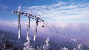 Wie fährt man auf dem Regenbogen Ski?