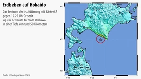 Schweres Erdbeben erschüttert Norden Japans