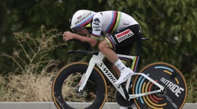 Evenepoel im Zeitfahren vor Vingegaard