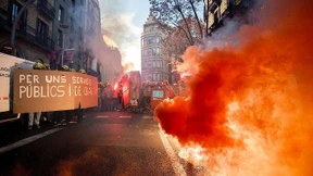 Flammender Protest in Barcelona