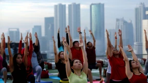 Yoga kann ein Schweinebaumel sein