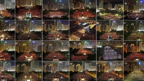 Kerzen für die Opfer des Tiananmen-Massakers