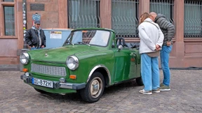 Ein Foto mit dem grünen Trabi-Cabrio