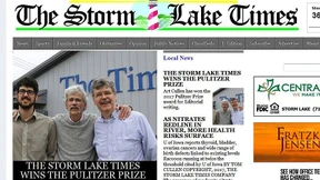 Pulitzer-Preis für kleine Lokalzeitung aus Iowa