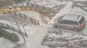 Unwetter verwandelt Worms in eine Winterlandschaft