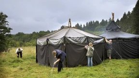 Pfadfinder zelten schwarz