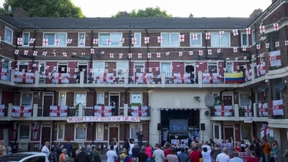 Englische Fans feiern Achtelfinaleinzug