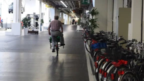 Radfahrer unter Autobauern