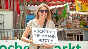 Der Eine-Frau-Protest gegen Feldmann