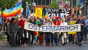 Ostermärsche bei strömendem Regen