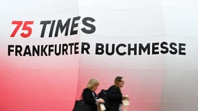 Am Buchmessestand der F.A.Z.