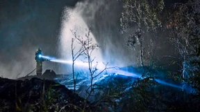 Abermals Reifenlager in Gernsheim in Flammen