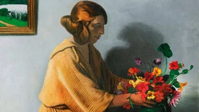 Dame im Morgenmantel