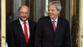  Schulz wirbt in Rom für Solidarität