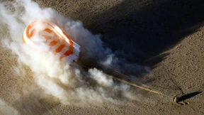 Sojus-Kapsel gelandet