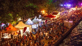 Ansturm auf das Mainufer