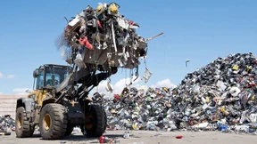 Nur die Spitze des Müllberges