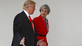 Pressekonferenz von May und Trump